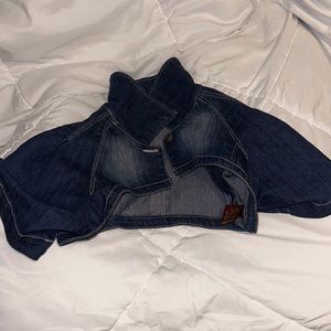 Short sleeve jean jacket